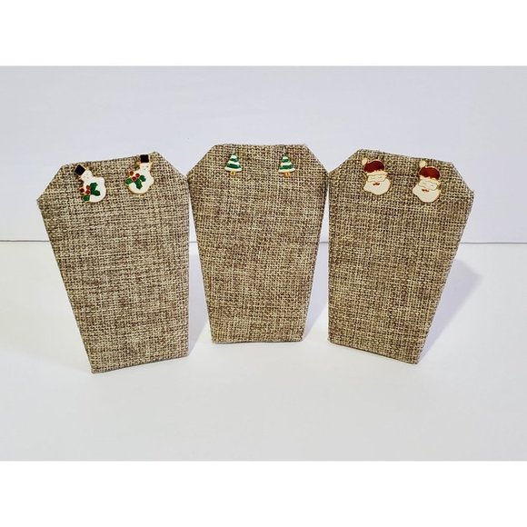 2 for $10 🎈 Set of 3 Pierced Christmas Holiday Earrings Santa Snowman Tree - Picture 8 of 8